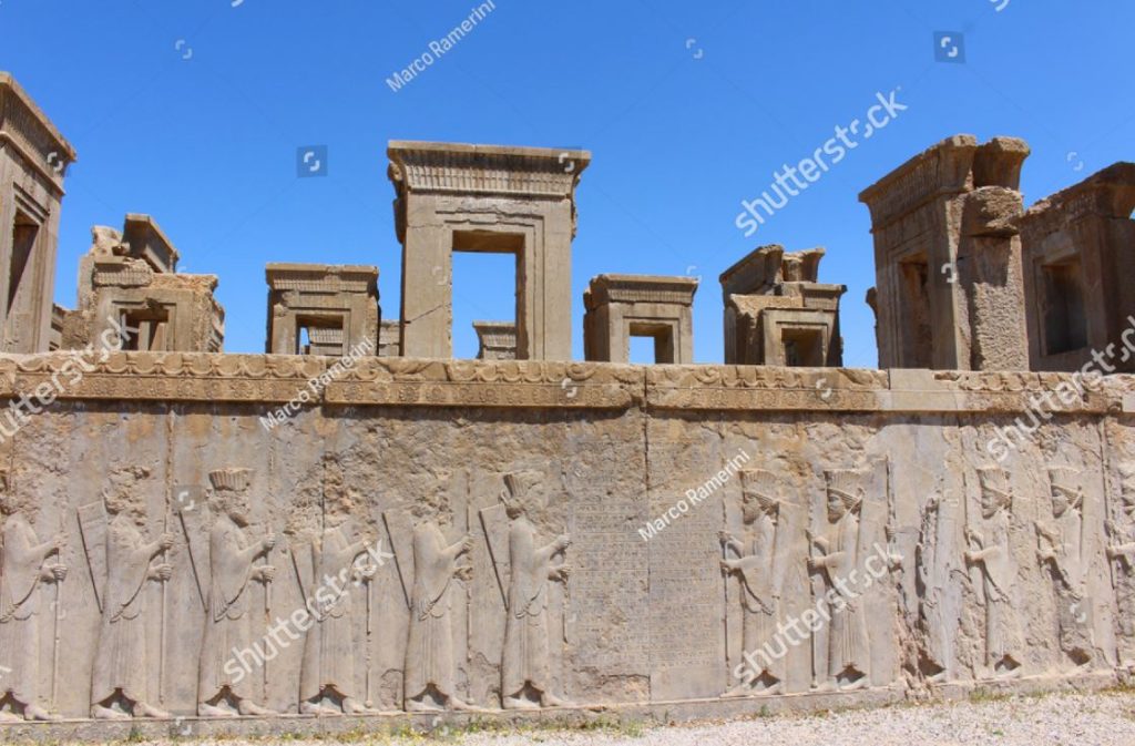 Persepoli, Iran. Il Tachara (Palazzo di Dario il Grande). Rovine della capitale cerimoniale dell'Impero achemenide. Autore e copyright Marco Ramerini.